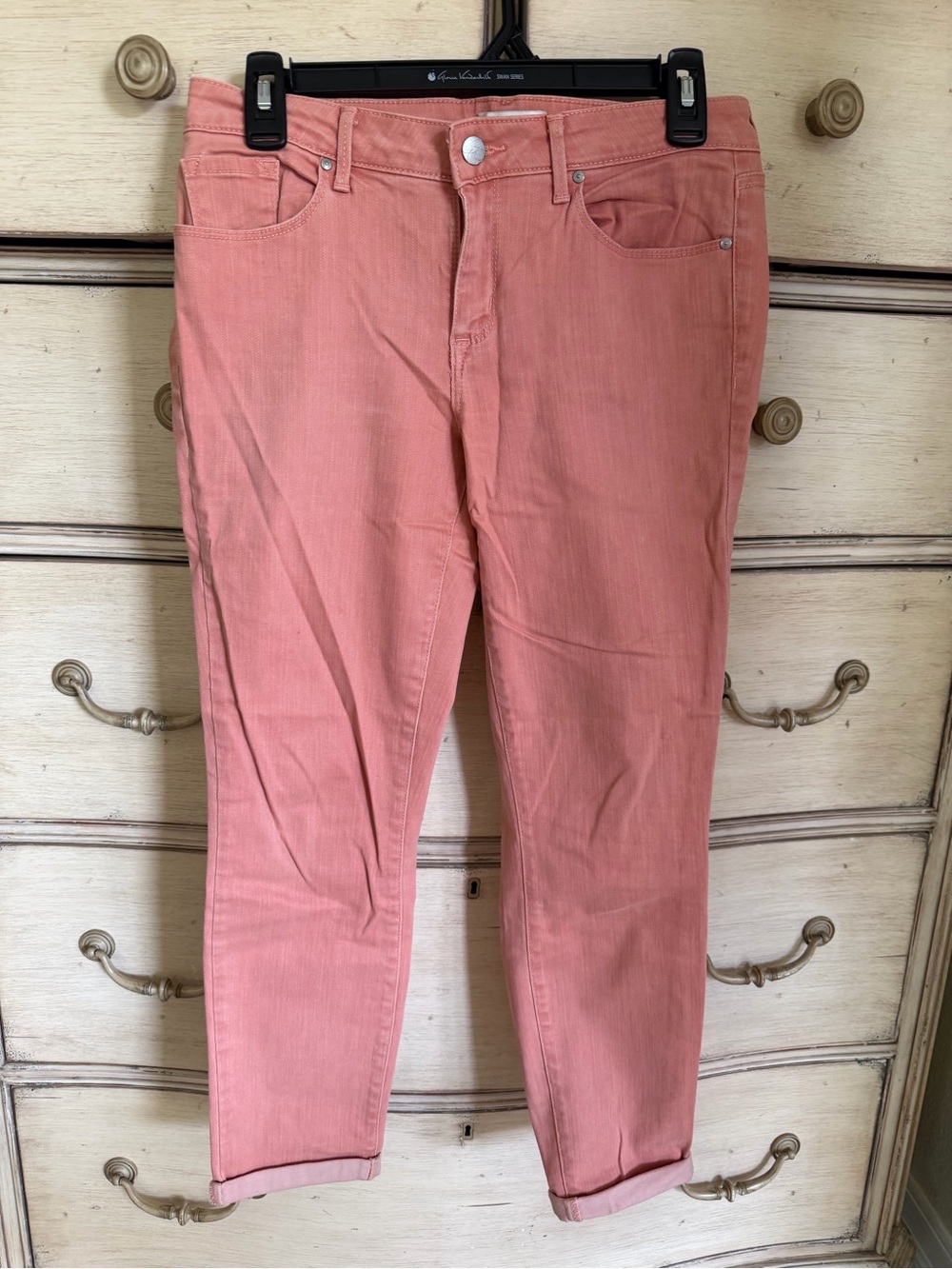 Salmon Pink Skinny Jeans